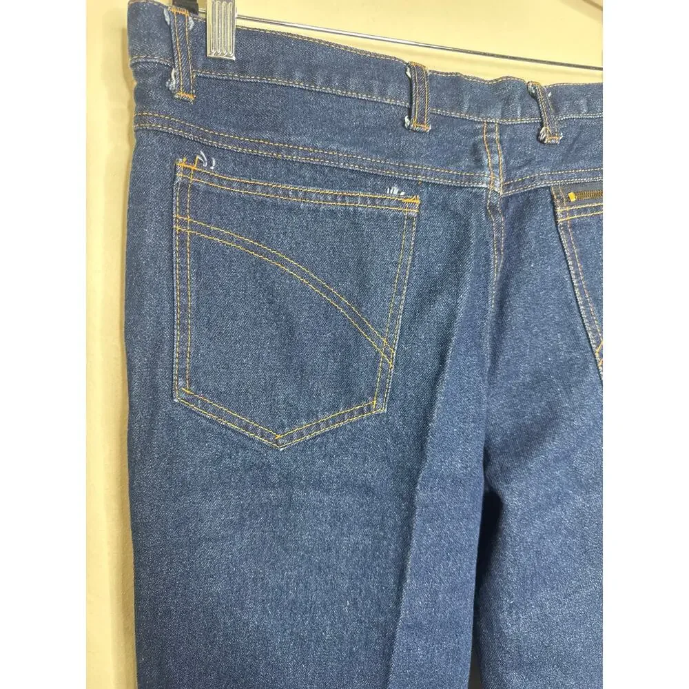 Vtg 1988 Quelle German Carpenter Jeans Deadstock 34x32 Crease Workwear Utility